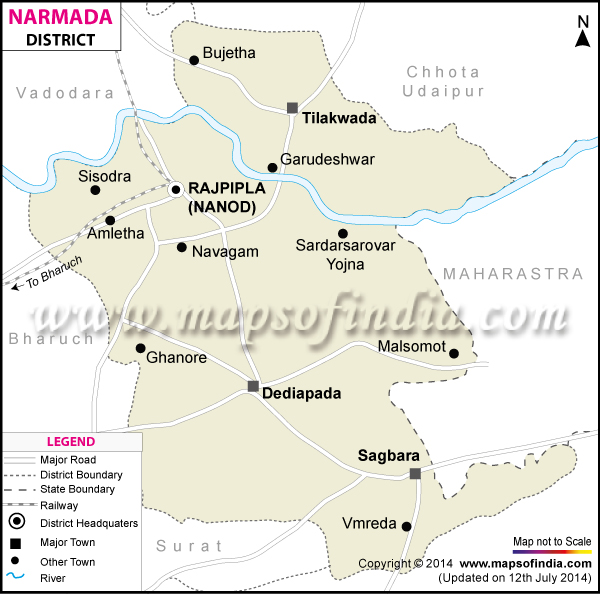 District Map of Narmada