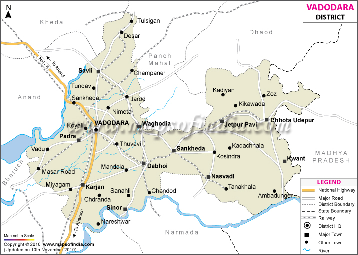 District Map of vadodara