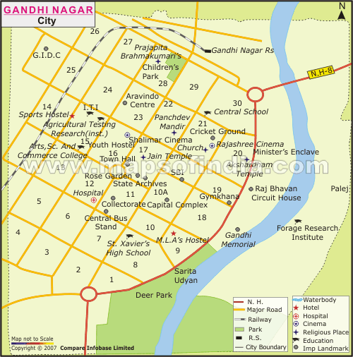 Gandhinagar Map