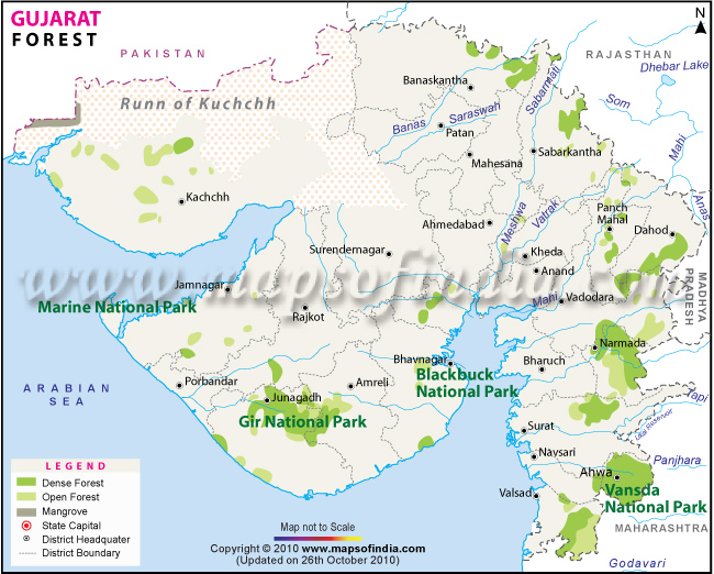 Forest Vegetation Map of Gujarat 