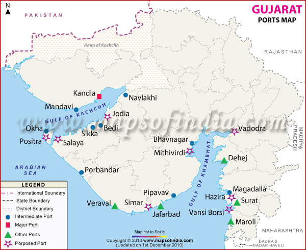 Gujarat port Map