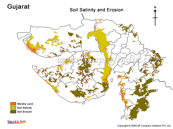 Soil Salinity and Erosion Map of Gujarat