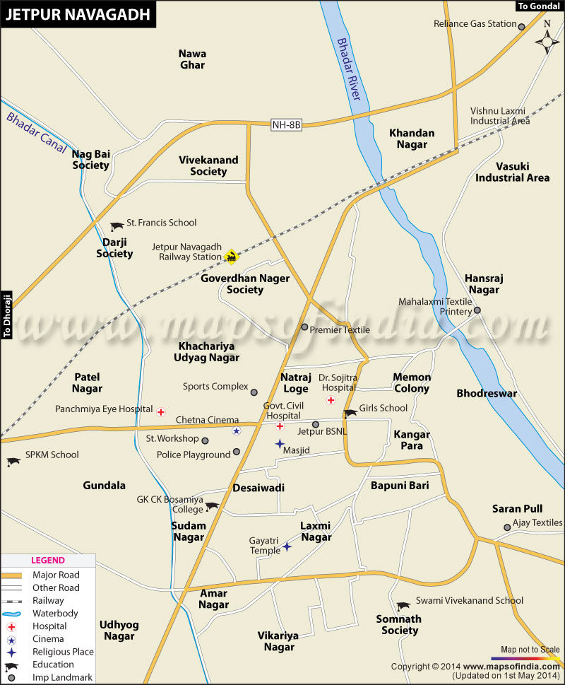Jetpur Navagadh City Map