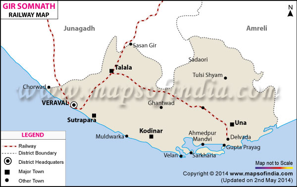 Gir Somnath  Railway Map