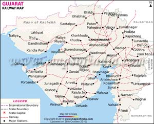 Gujarat Railway Map