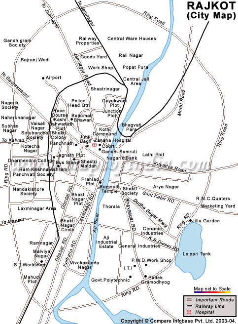 Map Of Rajkot, Gujarat