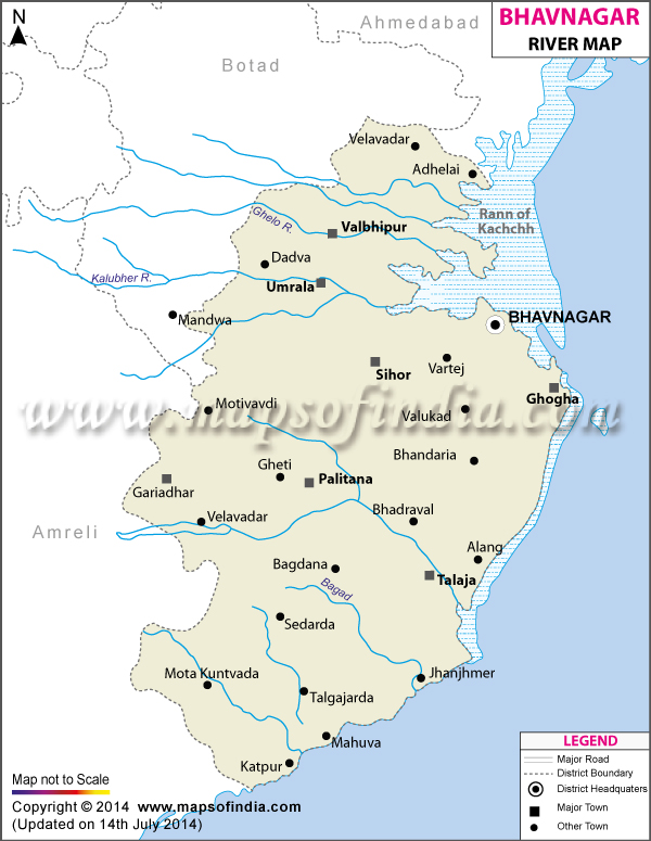 Bhavnagar River Map