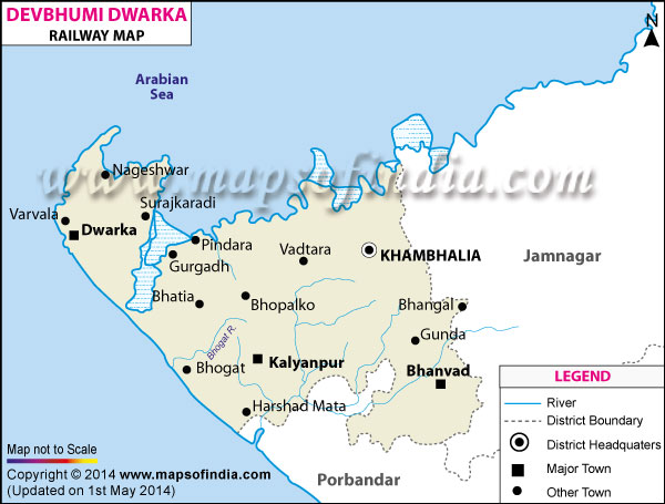 Devbhoomi Dwarka River Map