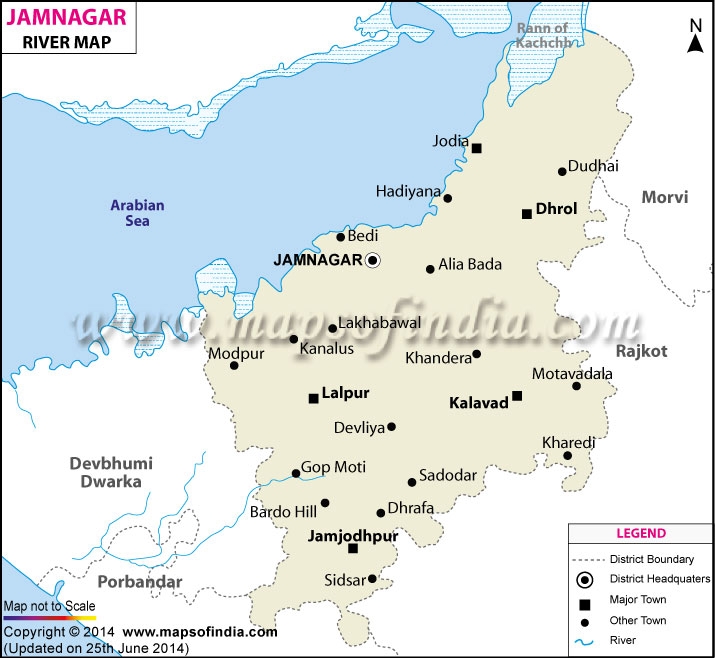 Jamnagar River Map