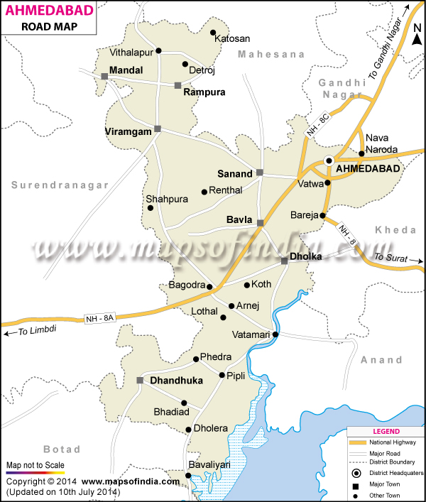 Ahmedabad Road Map