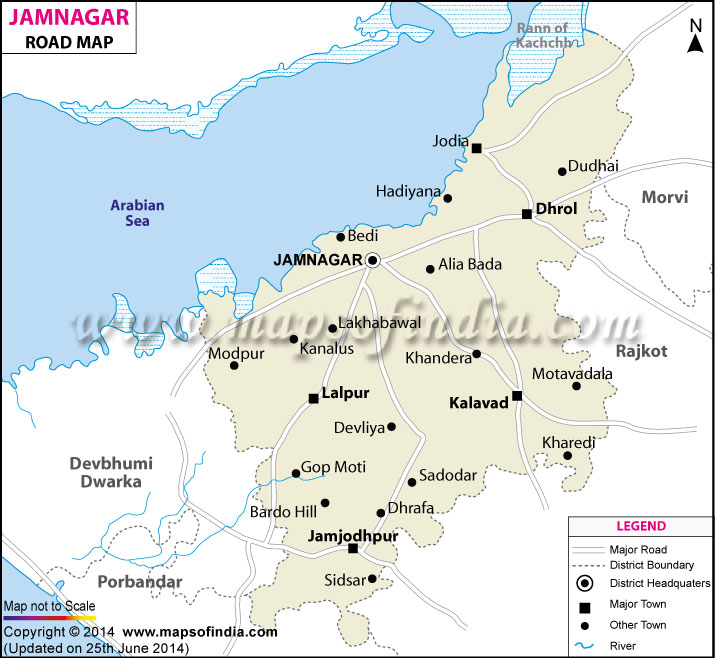 Jamnagar Road Map
