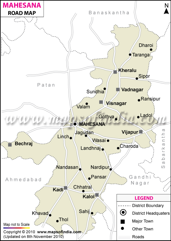 Mehsana Road Map