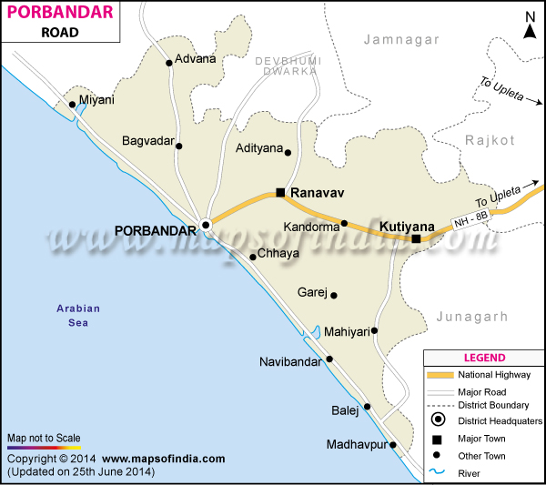 Porbander Road Map