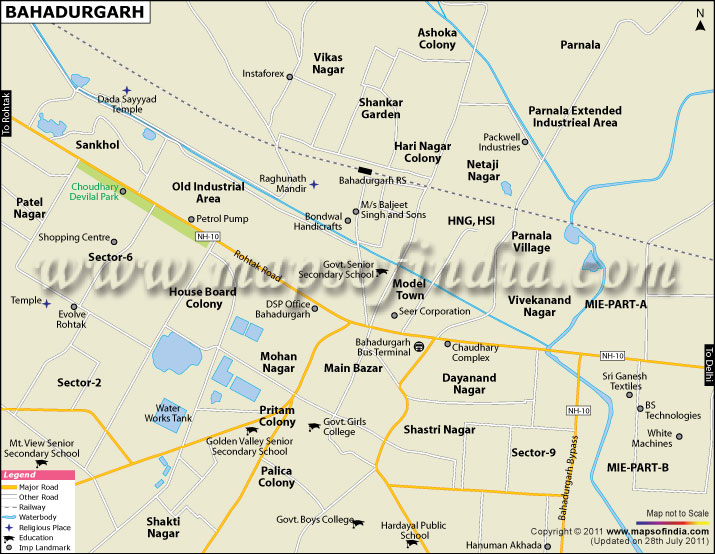 Bahadurgarh City Map