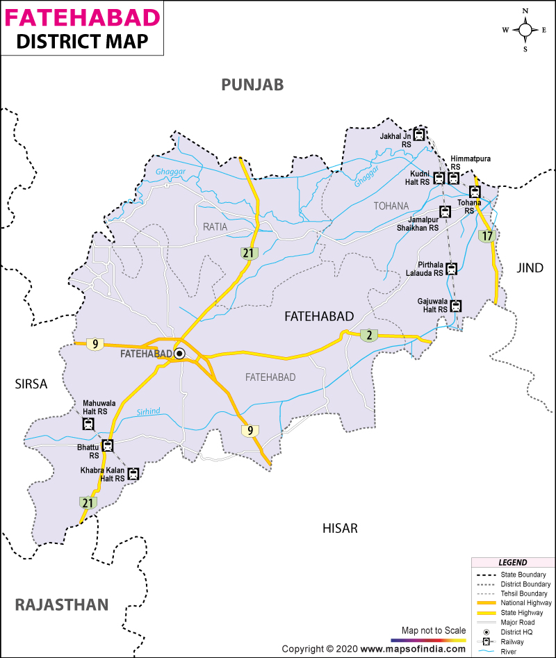 Fatehabad District Map
