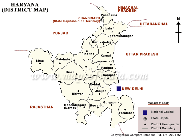 District Map of Haryana