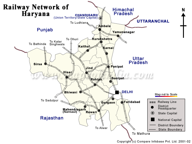 Railway Network Map Of Haryana