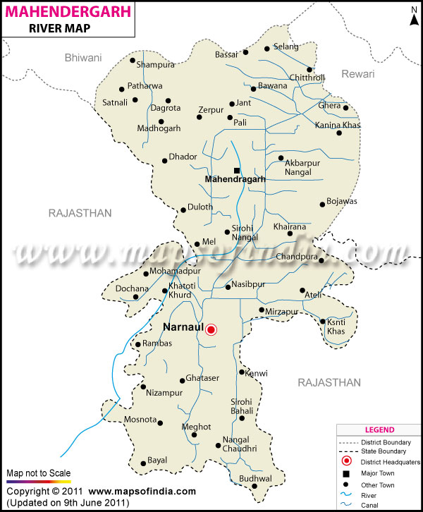 River Map of Mahendragarh 