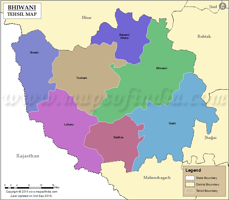 Tehsil Map of Bhiwani