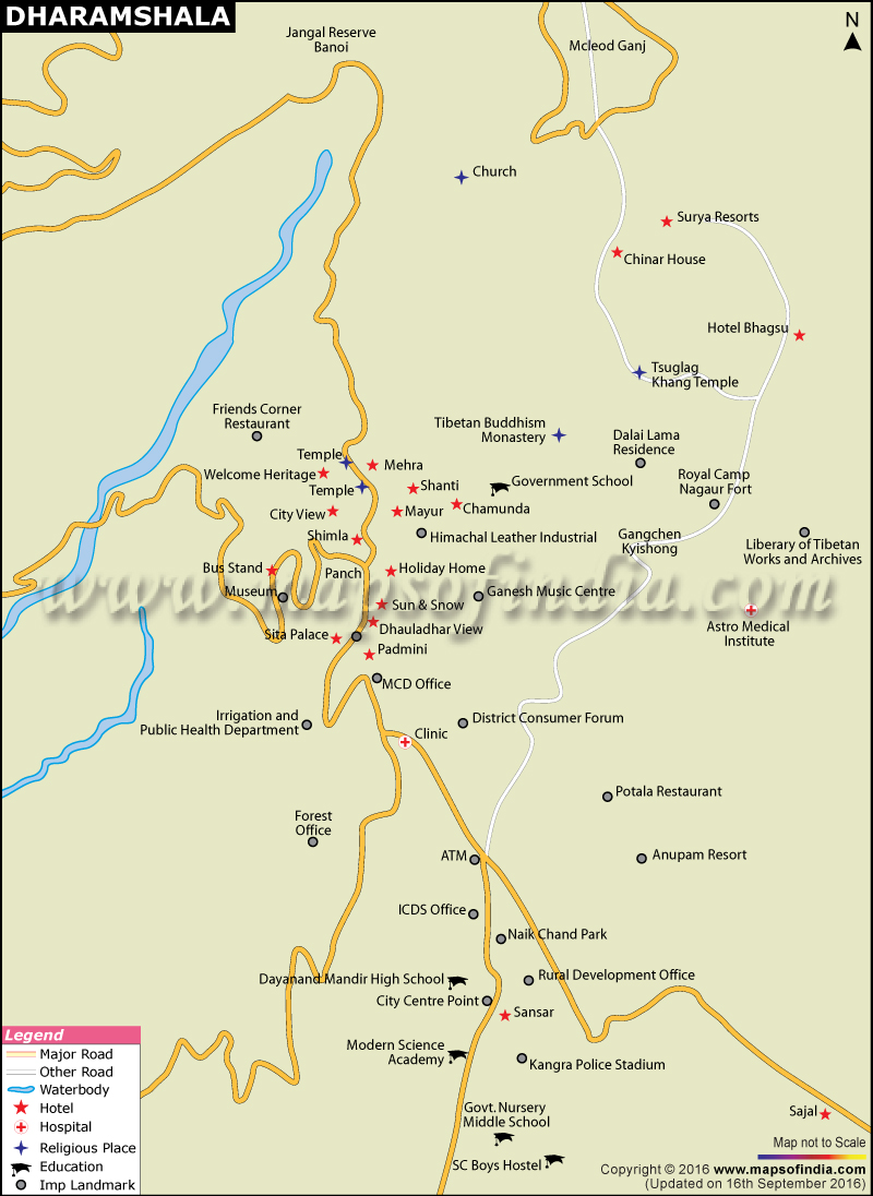 City Map of Dharamshala