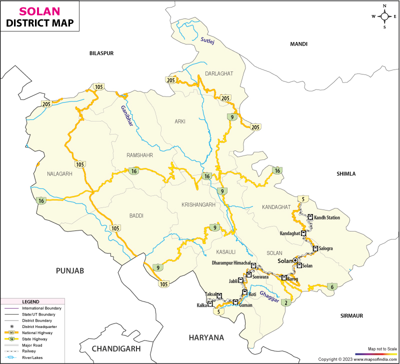 District Map of Solan