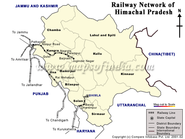 Railway NetworkMap Of Himahcal Pradesh