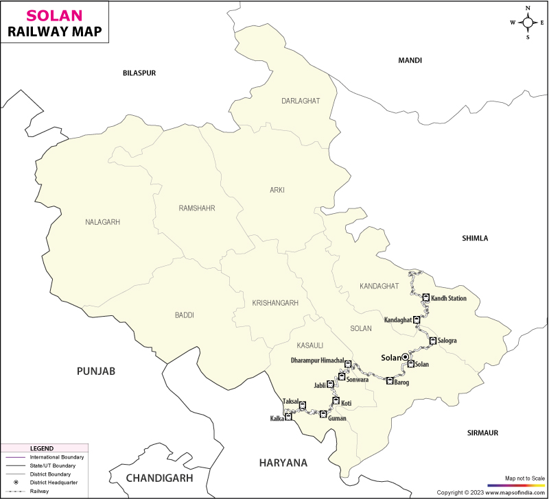 Solan Railway Map