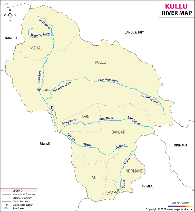 Kullu River Map