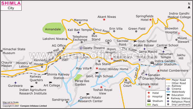 Shimla City Map