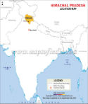 Himachal Pradesh Location Map