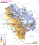 Himachal Pradesh Physical Map