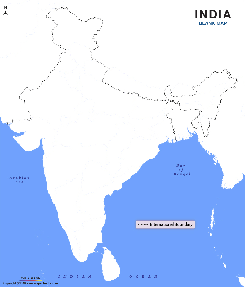 Blank Map of India