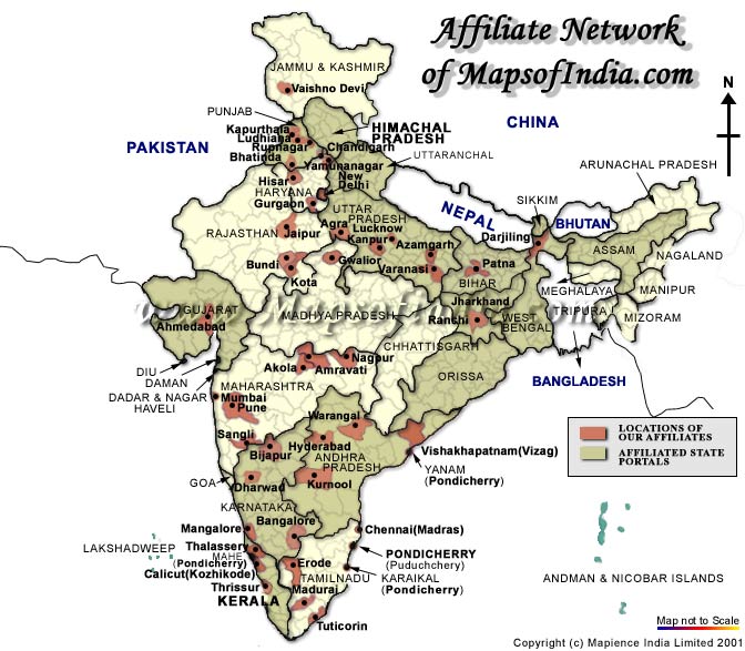 Affiliate Networks of MapsofIndia.com