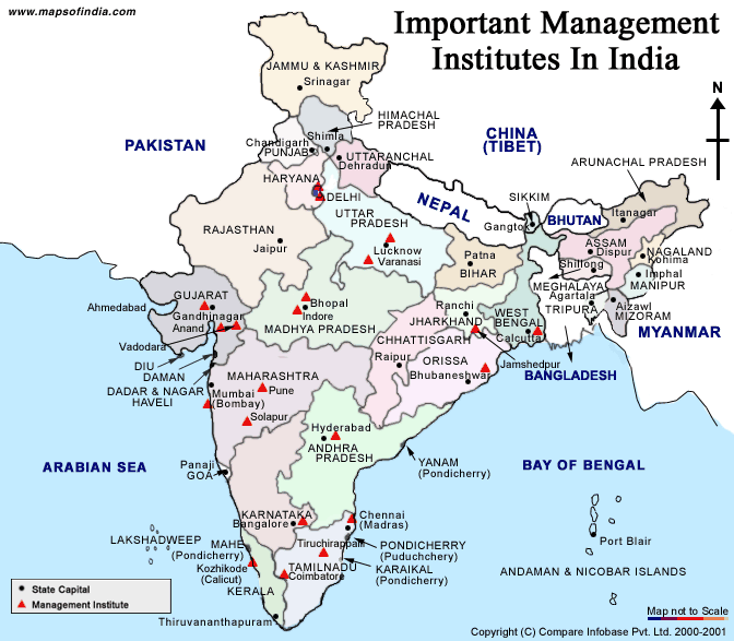 Management Institutes Map