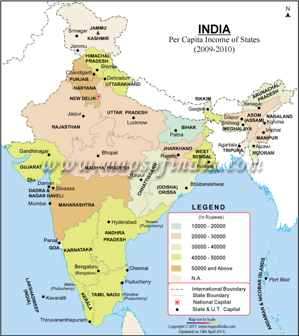 India Per Capita Income Map