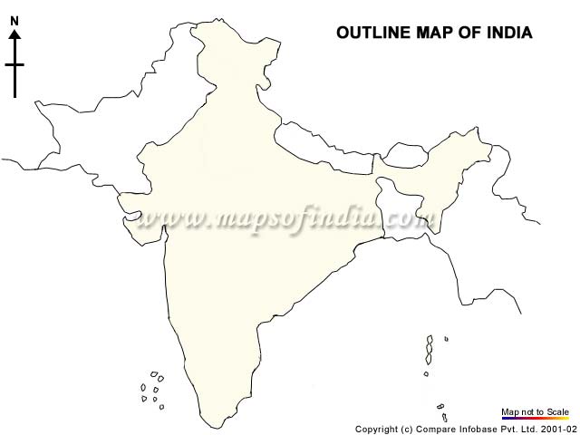 indian map outline