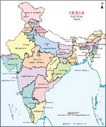 India Map in Tamil Small