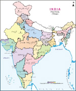 India Map in Telugu Small