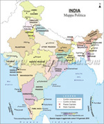 India Map in Italian Small
