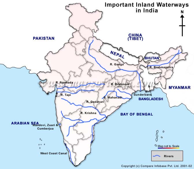 Inland waterways  Map
