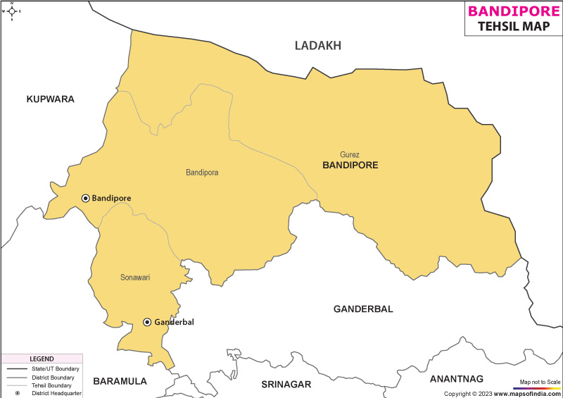 Tehsil Map of Bandipora