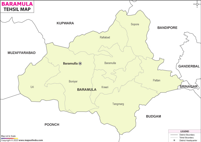 Tehsil Map of Baramulla