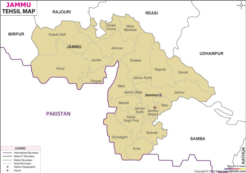 Tehsil Map of Jammu