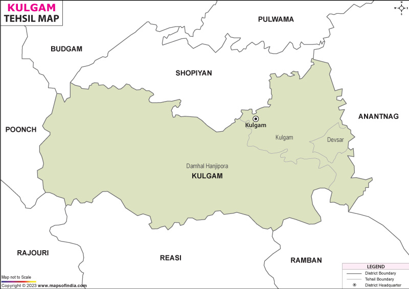 Tehsil Map of Kulgam