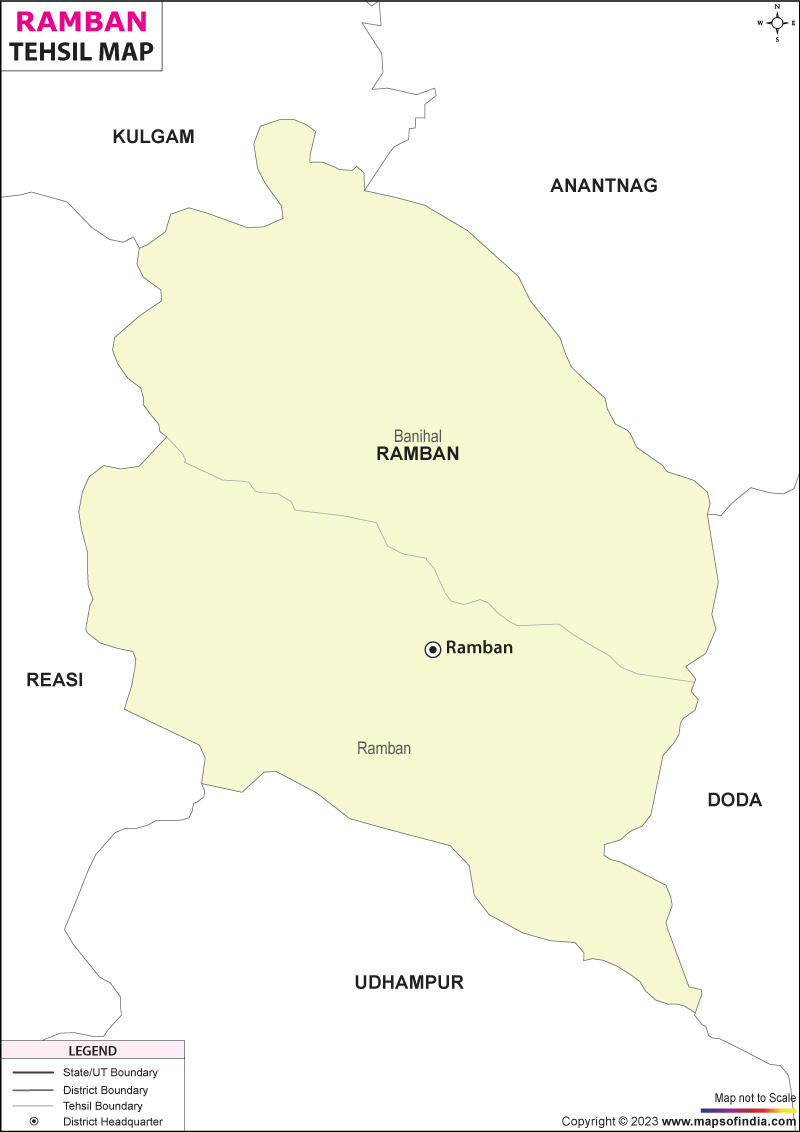 Tehsil Map of Ramban