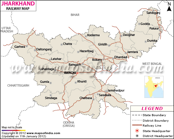 Railway Map of Jharkhand