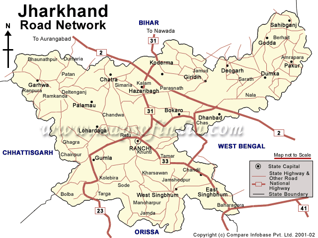 Map Of Jharkhand