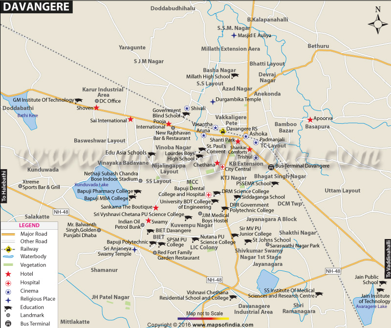 City Map of Davangere