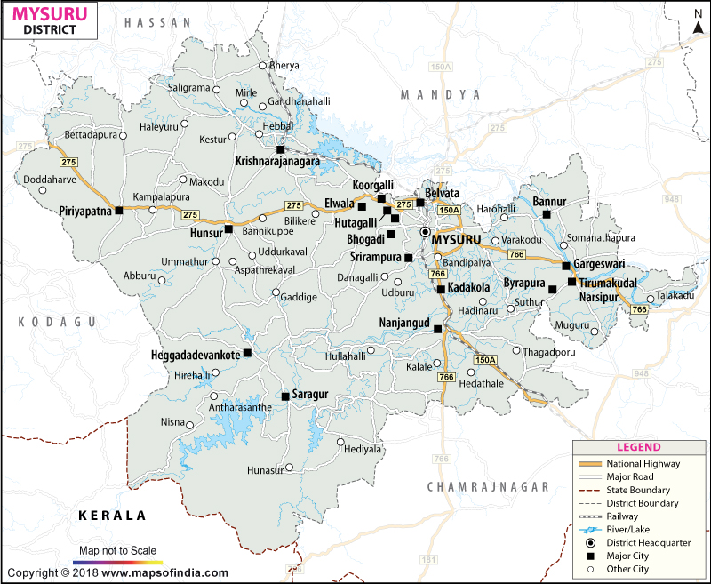 Mandya District Map
