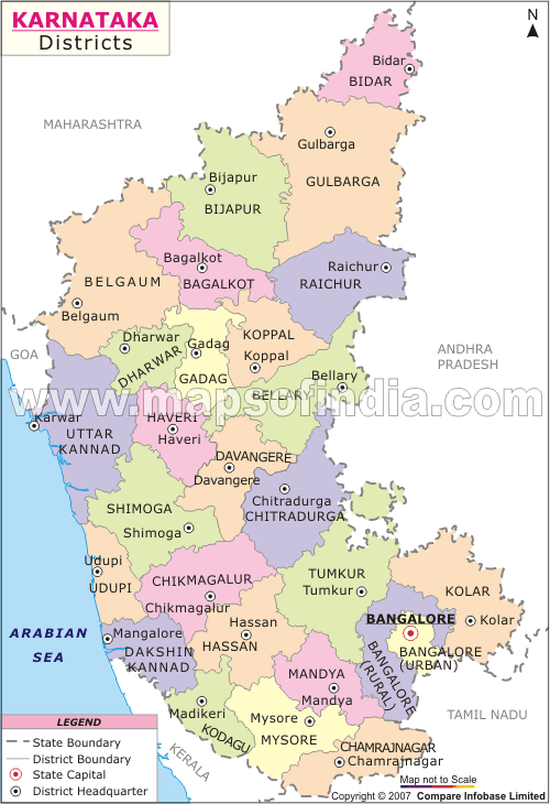 District Map of Karnataka
